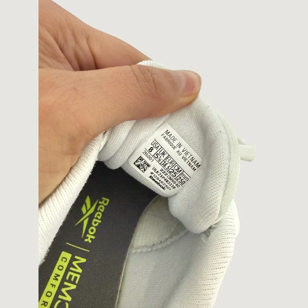 Reebok Royal Glide White Gum Sole Women's Sneakers Size 8 Classic Low Top Shoes